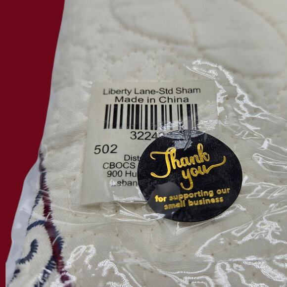 Patriotic Cracker Barrel Liberty Pillow Shams x2 American Eagle Red White & Blue - Picture 11 of 13